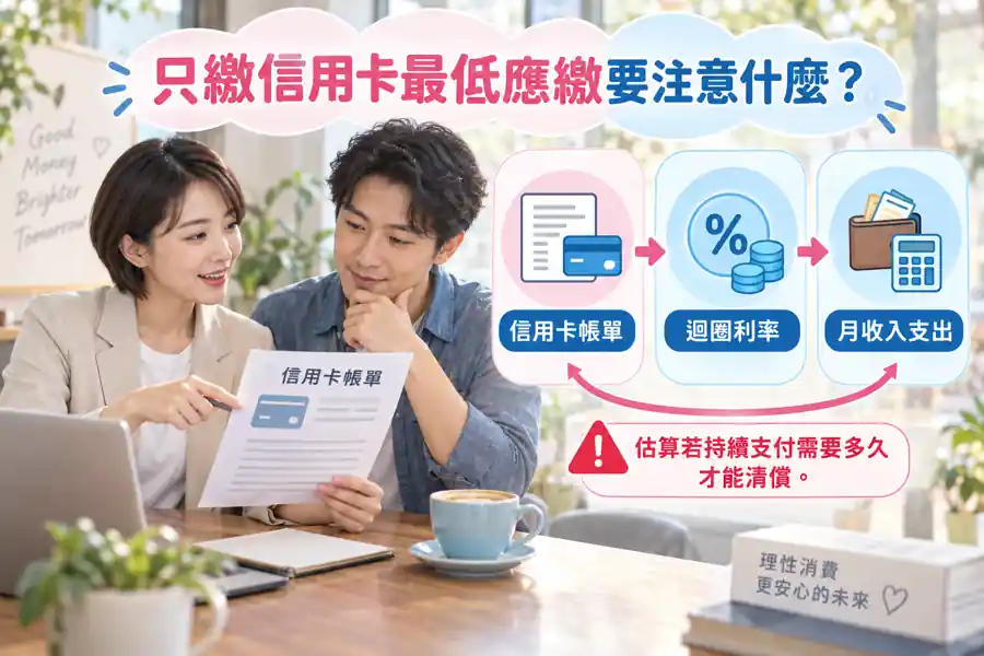 只繳信用卡最低應繳要注意什麼？主題示意