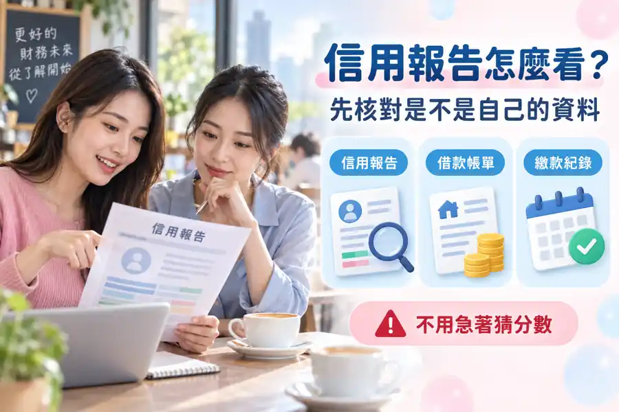 信用報告怎麼看？先核對是不是自己的資料主題示意