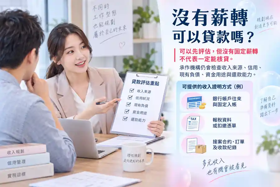 沒有薪轉可以貸款嗎？主題示意