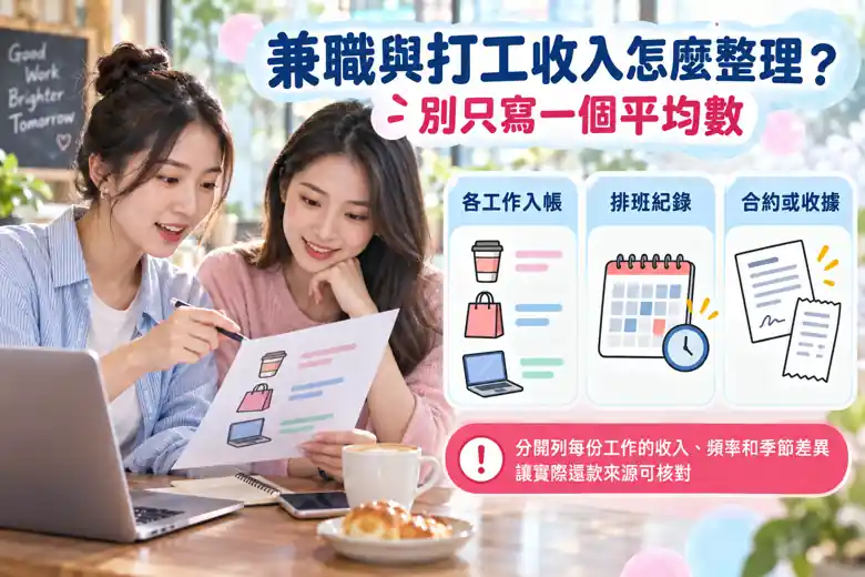 兼職與打工收入怎麼整理？別只寫一個平均數主題示意
