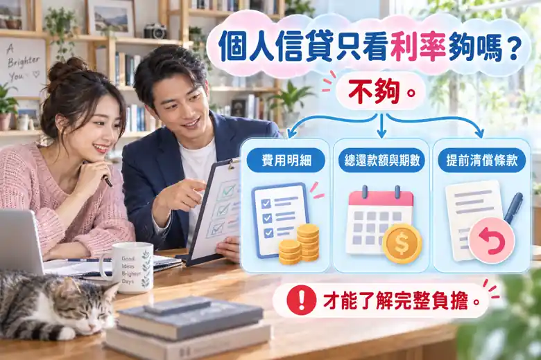 個人信貸只看利率夠嗎？主題示意