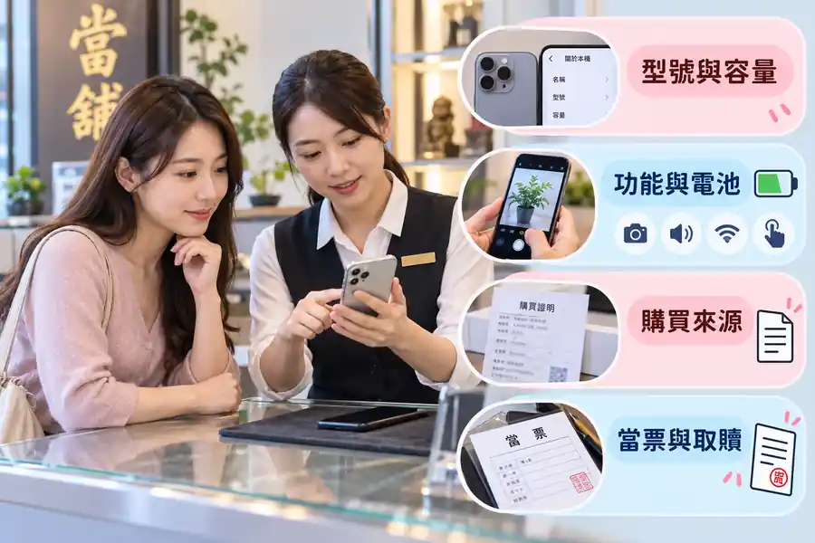 手機質當怎麼評估？型號、功能與權利比原價重要主題圖：型號與容量、功能與電池、購買來源