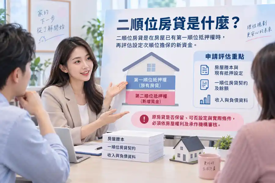 二順位房貸是什麼？主題示意